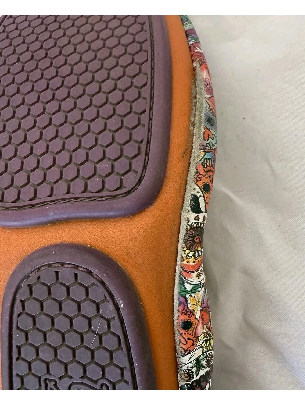 The Storehouse Flats Watercolor Sugar Skull Size 7 Foldable Leather